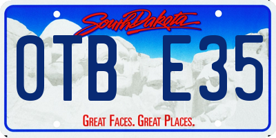 SD license plate 0TBE35