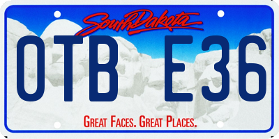 SD license plate 0TBE36