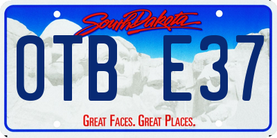 SD license plate 0TBE37