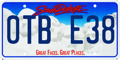 SD license plate 0TBE38