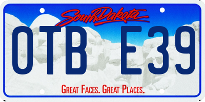 SD license plate 0TBE39