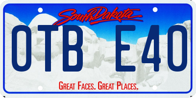 SD license plate 0TBE40