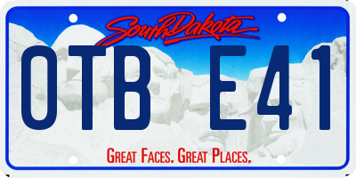 SD license plate 0TBE41