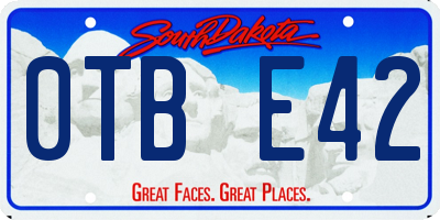 SD license plate 0TBE42