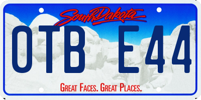 SD license plate 0TBE44