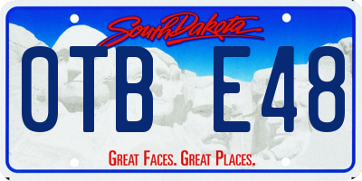 SD license plate 0TBE48