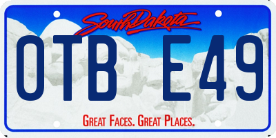 SD license plate 0TBE49