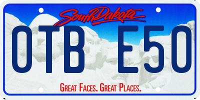 SD license plate 0TBE50