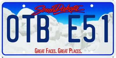 SD license plate 0TBE51