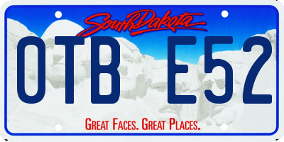 SD license plate 0TBE52