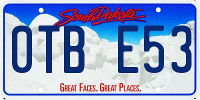 SD license plate 0TBE53