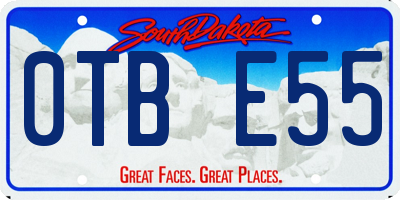 SD license plate 0TBE55