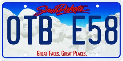 SD license plate 0TBE58