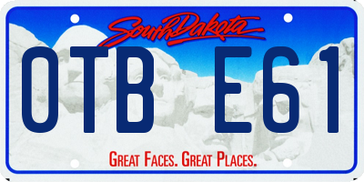 SD license plate 0TBE61