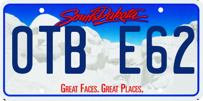 SD license plate 0TBE62