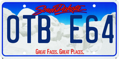 SD license plate 0TBE64