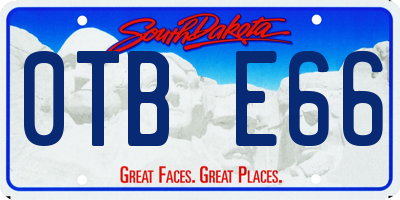 SD license plate 0TBE66