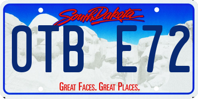 SD license plate 0TBE72