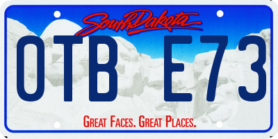 SD license plate 0TBE73