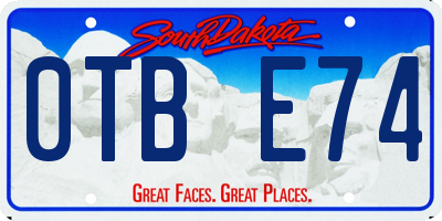 SD license plate 0TBE74
