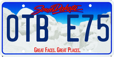 SD license plate 0TBE75