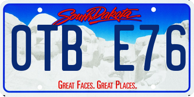 SD license plate 0TBE76