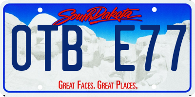SD license plate 0TBE77