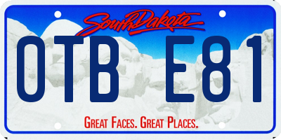 SD license plate 0TBE81