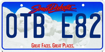 SD license plate 0TBE82