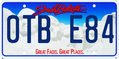 SD license plate 0TBE84