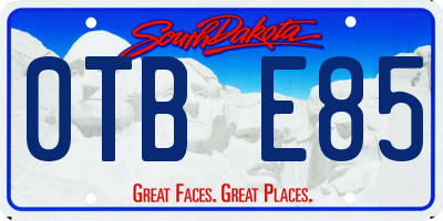 SD license plate 0TBE85