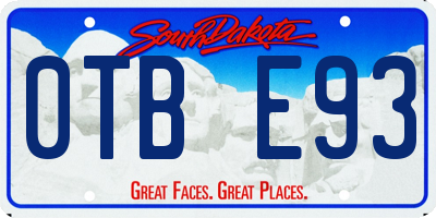 SD license plate 0TBE93