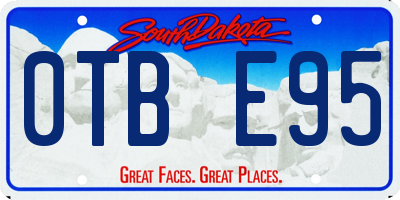SD license plate 0TBE95