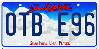 SD license plate 0TBE96