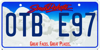 SD license plate 0TBE97