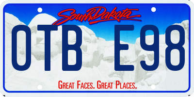 SD license plate 0TBE98