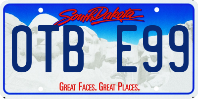 SD license plate 0TBE99