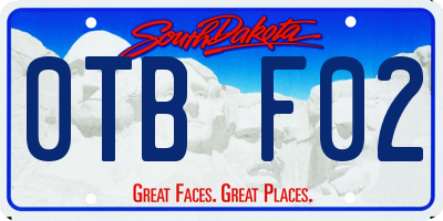 SD license plate 0TBF02