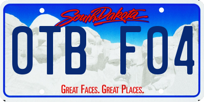 SD license plate 0TBF04