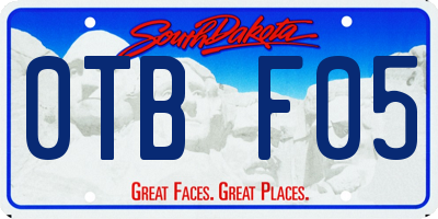 SD license plate 0TBF05