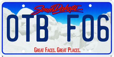 SD license plate 0TBF06