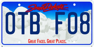 SD license plate 0TBF08