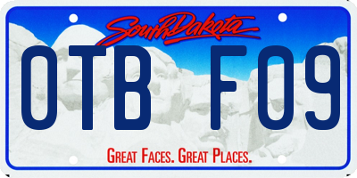 SD license plate 0TBF09