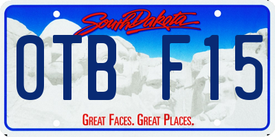 SD license plate 0TBF15