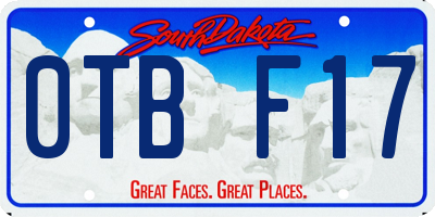 SD license plate 0TBF17