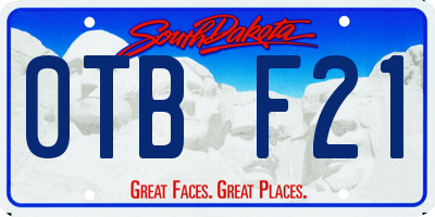 SD license plate 0TBF21