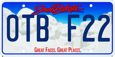 SD license plate 0TBF22