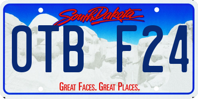SD license plate 0TBF24