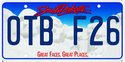 SD license plate 0TBF26