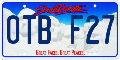 SD license plate 0TBF27